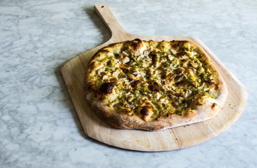 Hatch Green Chile Pizza by Rebecca White