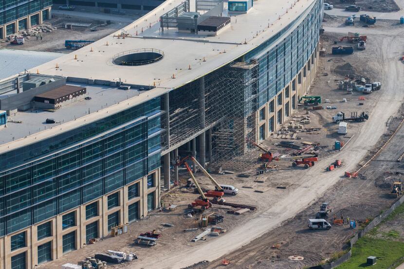 Construction continues on Toyota's new 2.1-million-square-foot headquarters in West Plano.