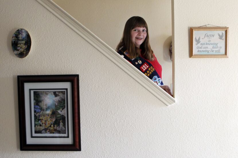 Lydia Bishop, 17, organized the first Veterans Day Parade in Lake Dallas. She is working...