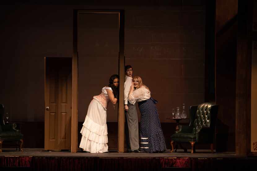 This is a scene from "A Gentleman's Guide to Love and Murder," as performed at Guyer High...