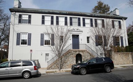 In this March 24, 2017 file photo, vehicles are parked outside the home of Ivanka Trump, the...