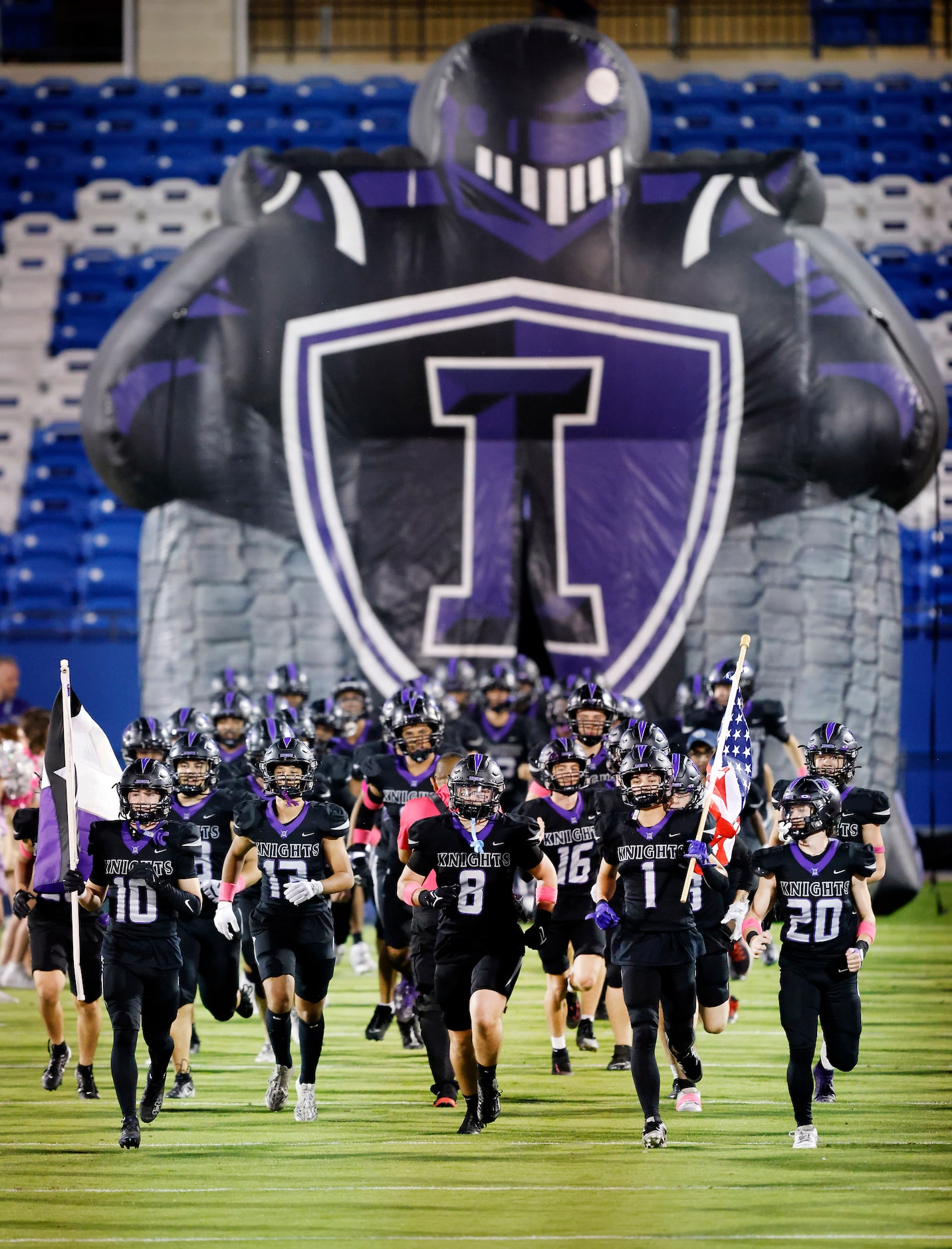 The Frisco Independence football team takes the field to face Frisco Emerson at Toyota...