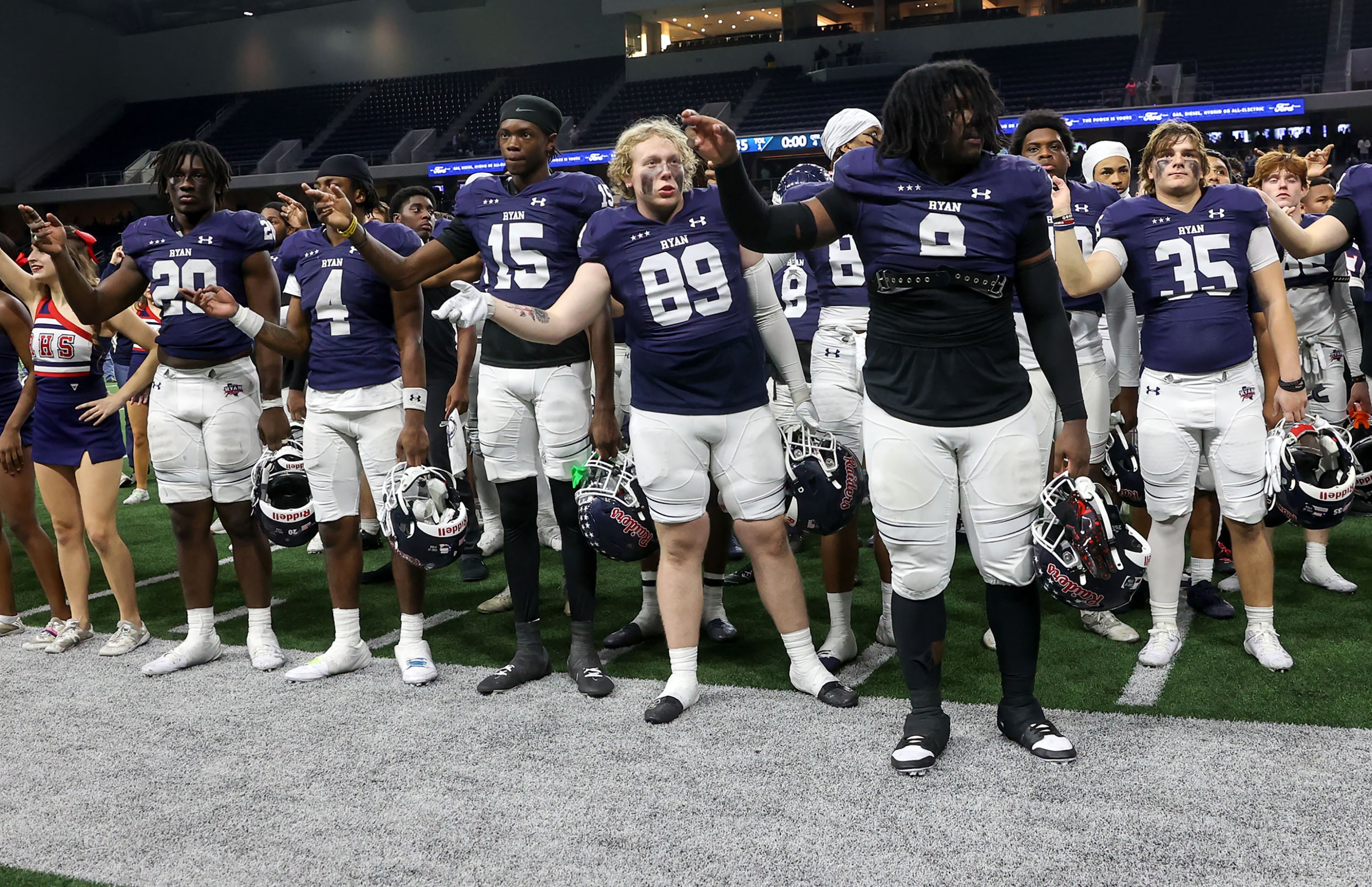 The Denton Ryan Raiders defeat Richland, 48-35 in a Class 5A Division I Region I semifinal...