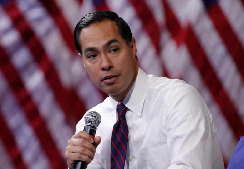 Julian Castro, Democratic presidential candidate and former HUD secretary, speaks during the...