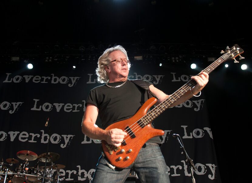 Ken Sinnaeve of Loverboy performs at the Gexa Energy Pavilion on Saturday, August 25, 2012  ...