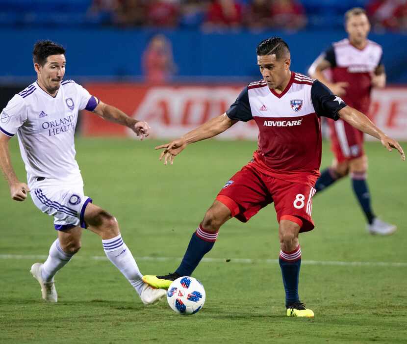 Victor Ulloa on the ball against Orlando City SC. (10-6-18)