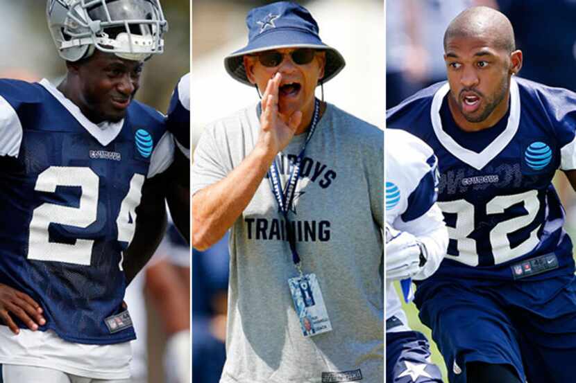 Pictured, from left to right, at Cowboys training camp in Oxnard, Calif.: Cornerback Morris...