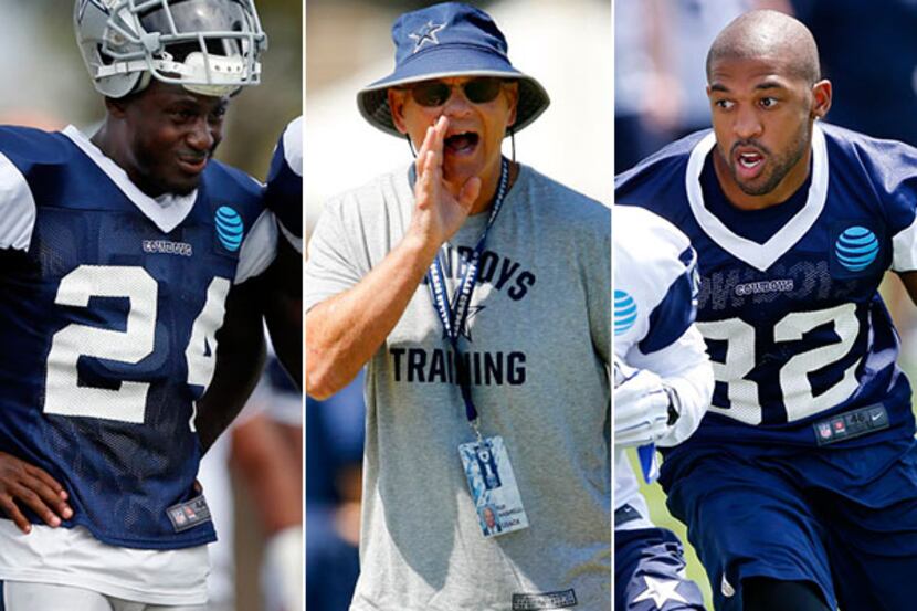 Pictured, from left to right, at Cowboys training camp in Oxnard, Calif.: Cornerback Morris...