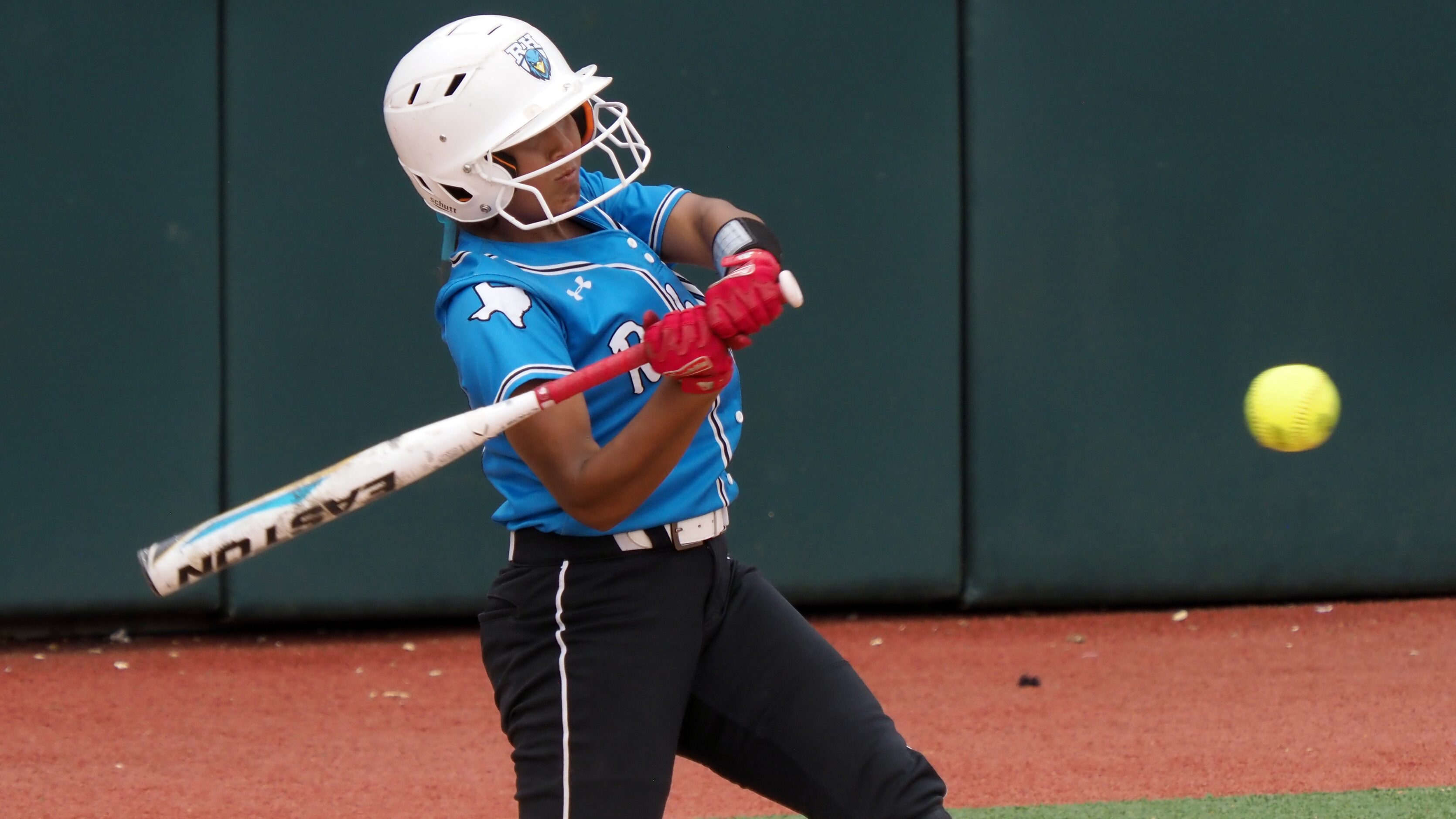 Prosper Rock Hill batter Gabrielle Luna swings for the ball in the 6th inning against...