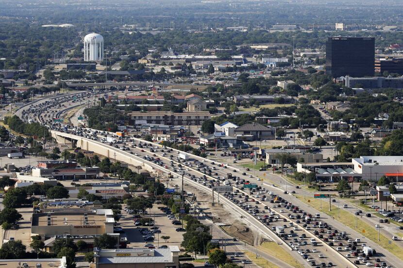 File photo of traffic along Central Expressway looking north in Plano.