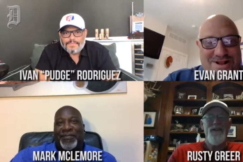 Rangers legends Pudge Rodriguez, Rusty Greer and Mark McLemore join Evan Grant for a virtual...
