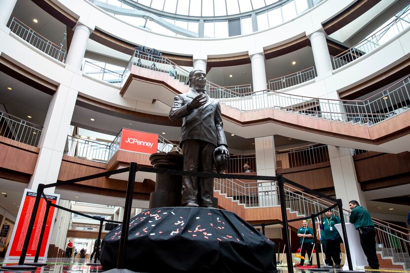 The James Cash Penney statue had been in the main atrium of 6501 Legacy Drive in Plano for...