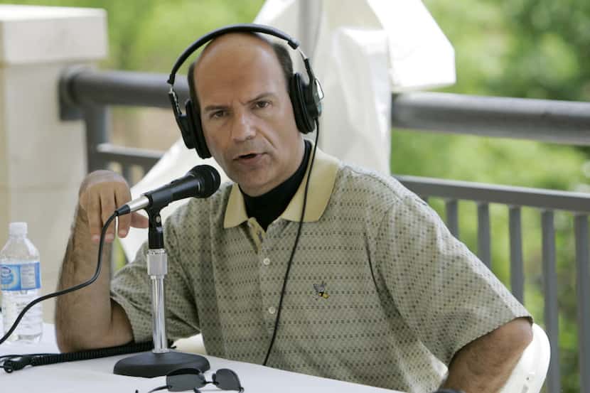 Radio host Paul Finebaum conducts his radio show, Thursday, May 17, 2007, in Hoover, Ala.
