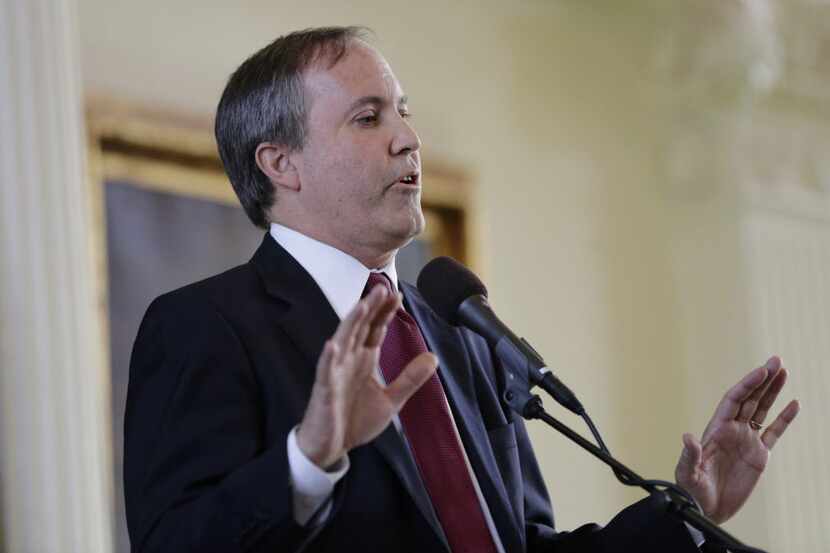  Ken Paxton speaks after he was sworn in as the Texas attorney general, Monday, Jan. 5,...