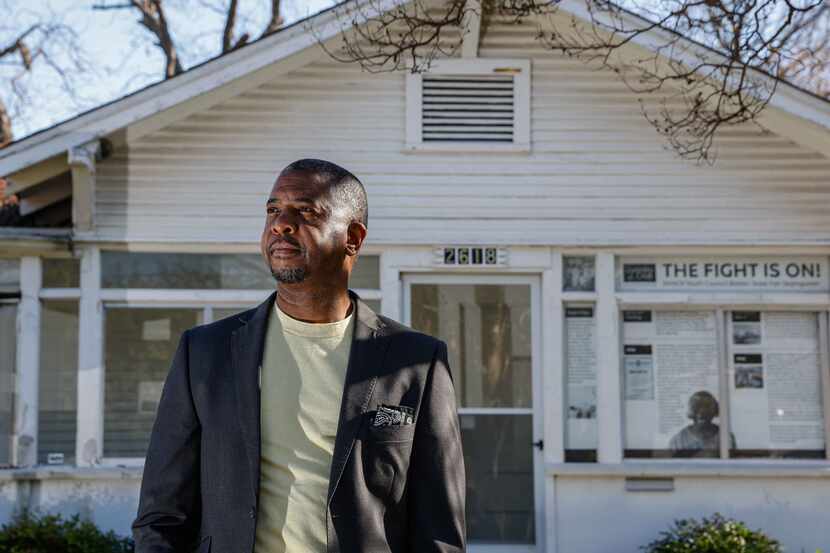 John Spriggins, shown in front of the historic Juanita Craft house in South Dallas, is...
