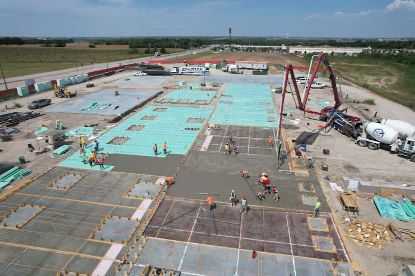 The Dutch Bros. roasting plant is under construction near U.S. 75.