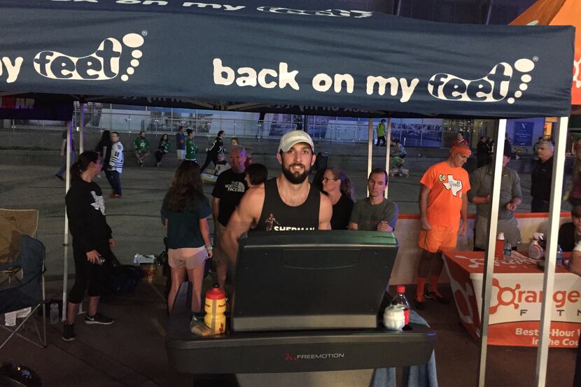 Logan Sherman, the 2015 Dallas Marathon champion, completed nearly 82 miles during a 12-hour...