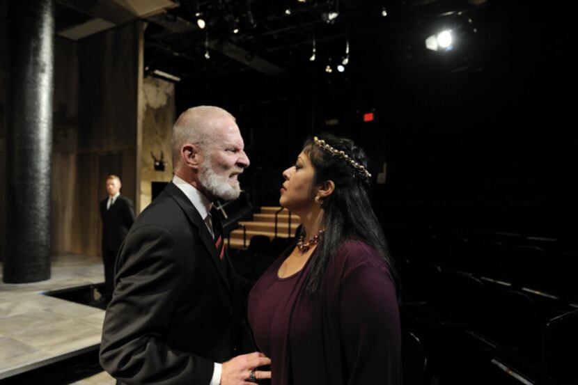Brian McEleney and Christie Vela in "King Lear," a co-production presented by the Dallas...