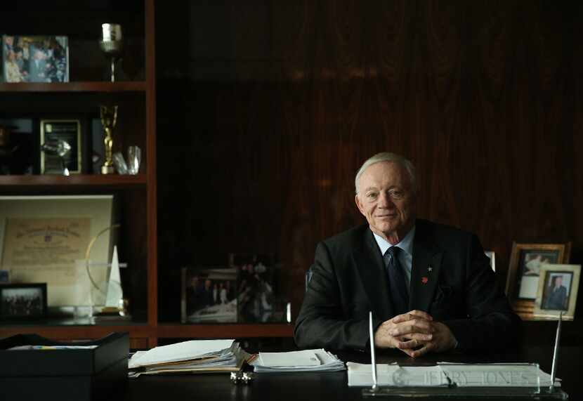 Jerry Jones was photographed in his office at The Star in Frisco on Jan. 5. (Andy...