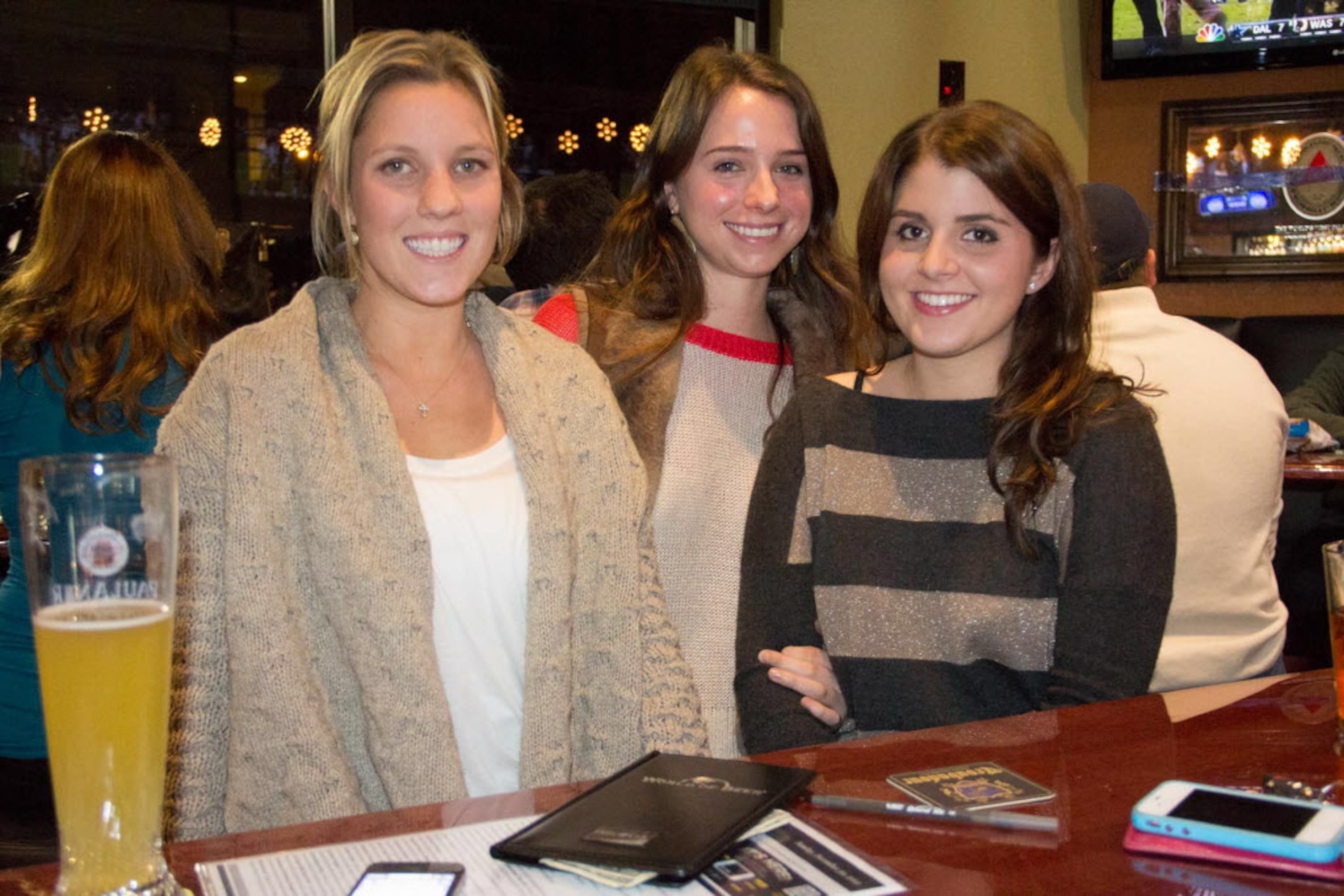 Lexie Christine, Alex Anderson and Caroline Counce at World of Beer on Dec 30, 2012 in...