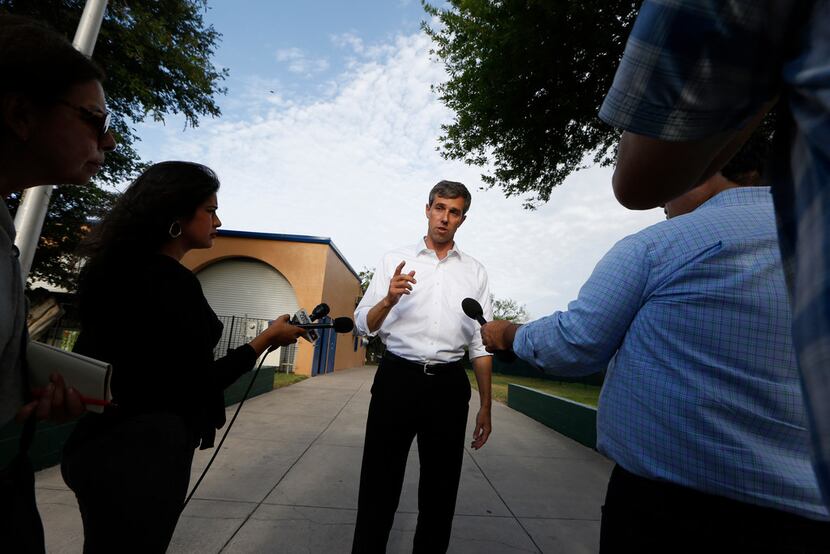 Beto O'Rourke, candidate for a Texas seat in the U.S. Senate, talks about the new zero...
