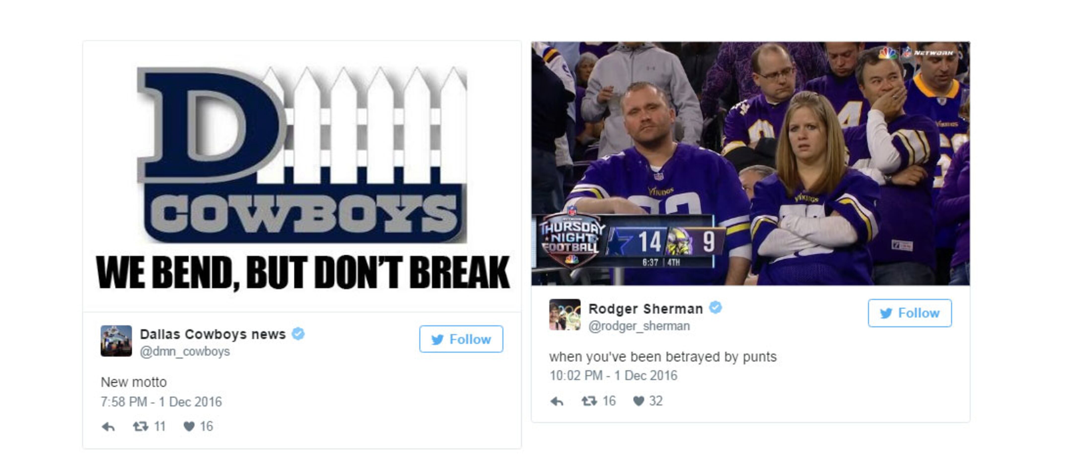 Best Tweets from the Vikings' Loss to the Cowboys - 10,000 Takes