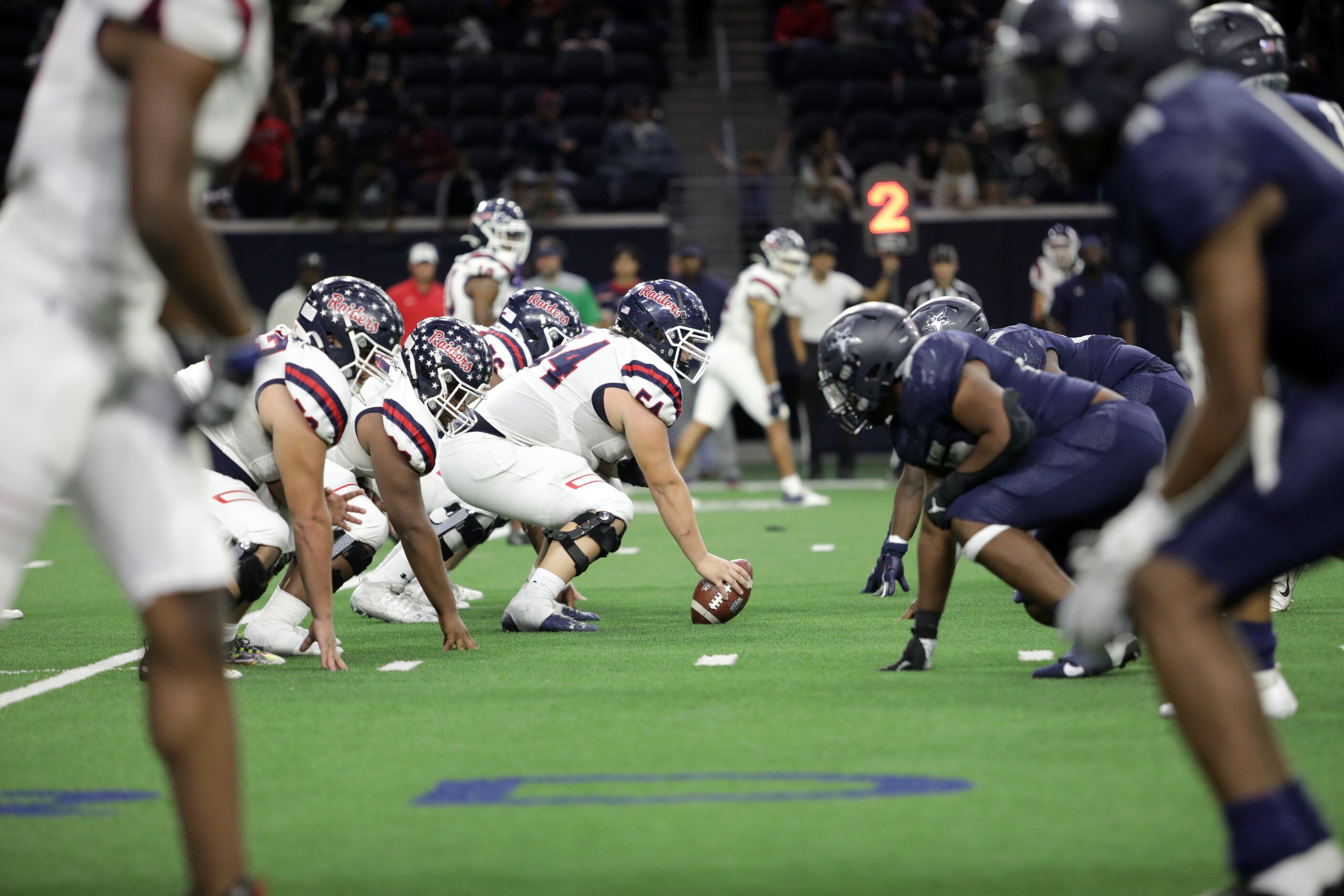 The Denton Ryan vs. Frisco Lone Star high school football game at the Ford Center at The...
