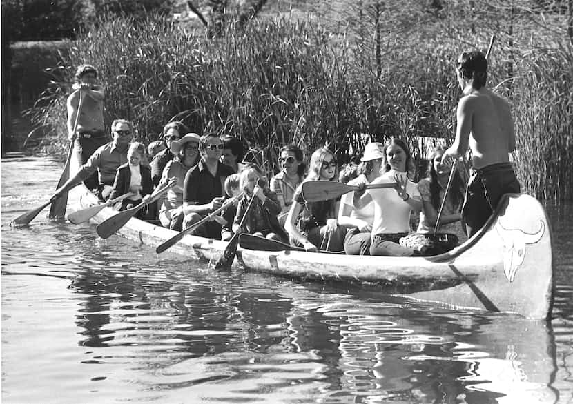 Six Flag goers could also enjoy a canoe ride while at the park. 