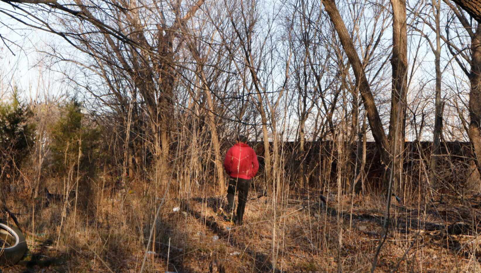 Archie Fleming walks on his land, in the 2800 block of Childs Street in Dallas on Feb. 1,...