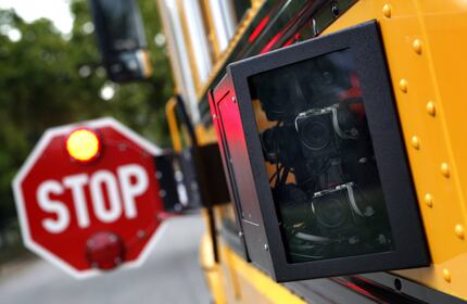 A Dallas County Schools bus mounted with the  cameras that were at the center of a massive...