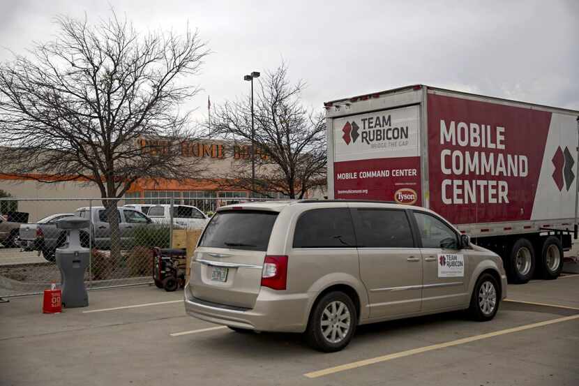 
The Team Rubicon Mobile Command Center has set up shot at Home Depot in Lancaster. Every...