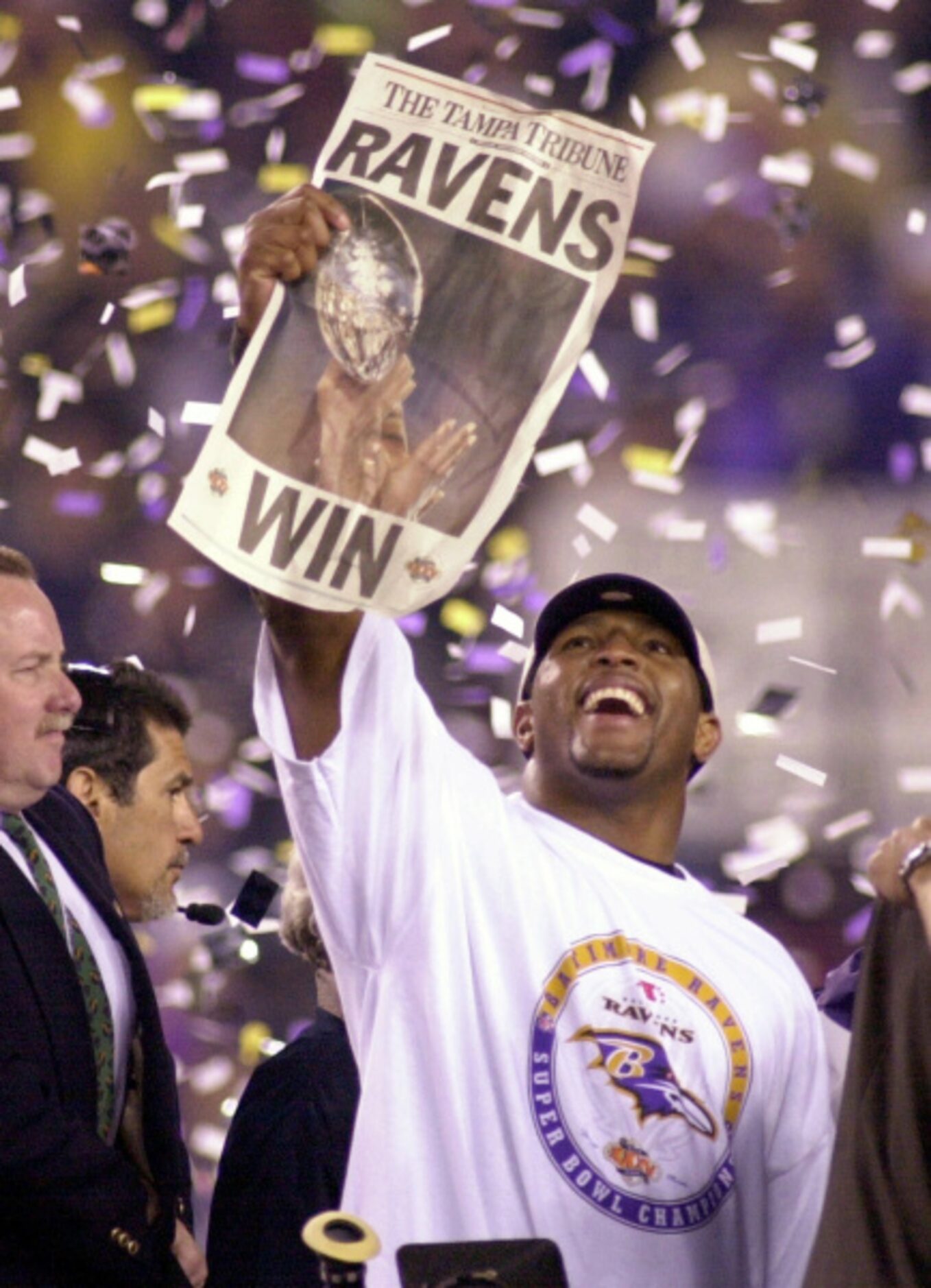 16. Ray Lewis' pregame introduction:

Led by Ray Lewis, the Ravens set an NFL record for a...