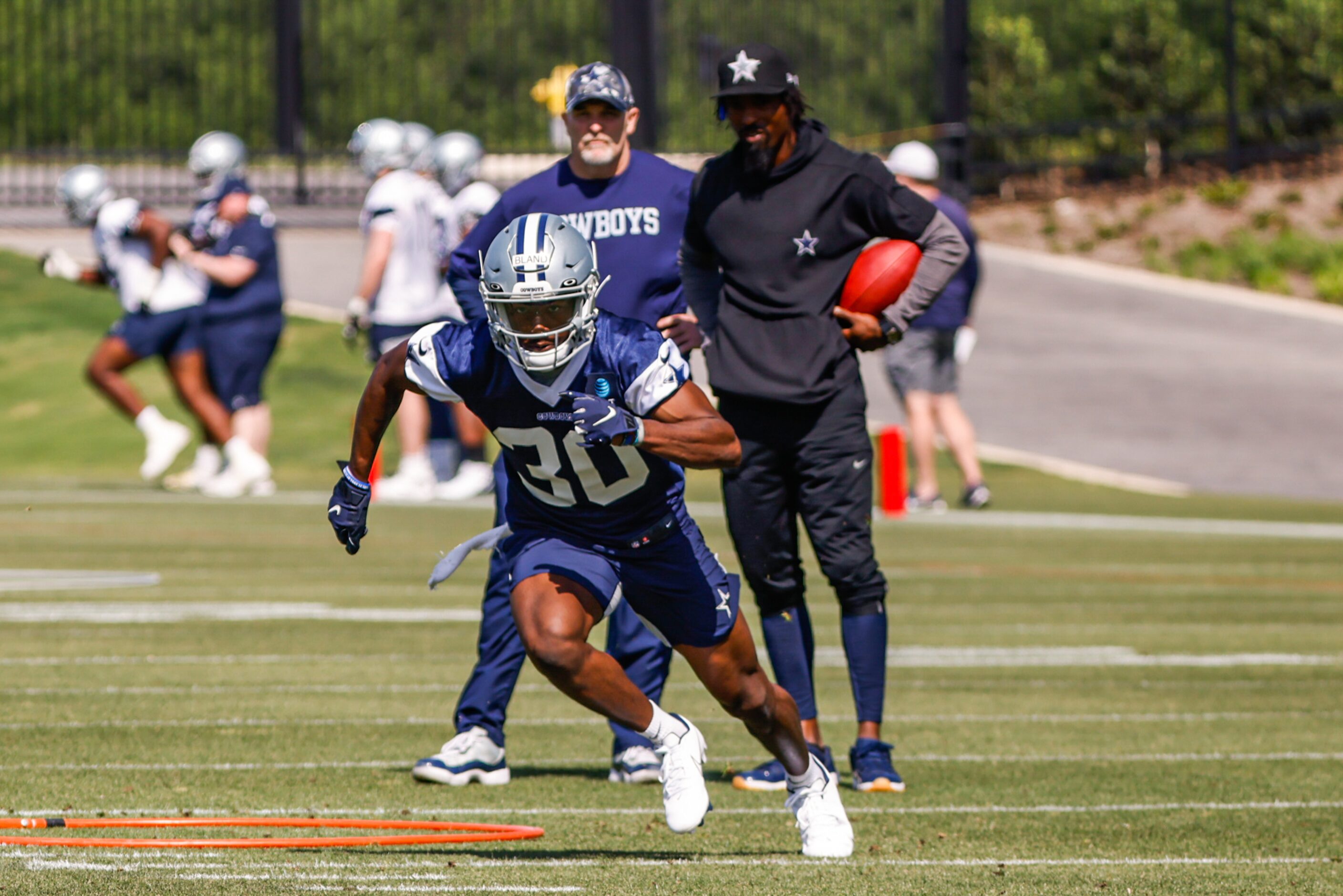 Dallas Cowboys cornerback (30) DaRon Bland during a Cowboys rookie minicamp at The Star in...