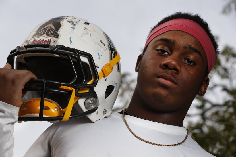 Portrait of James Miles is a sophomore running back for Irving High School and the son of...