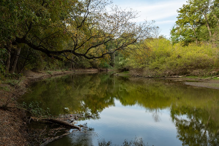 This stretch of waterway, part of the original channel of the Trinity River’s Elm Fork,...