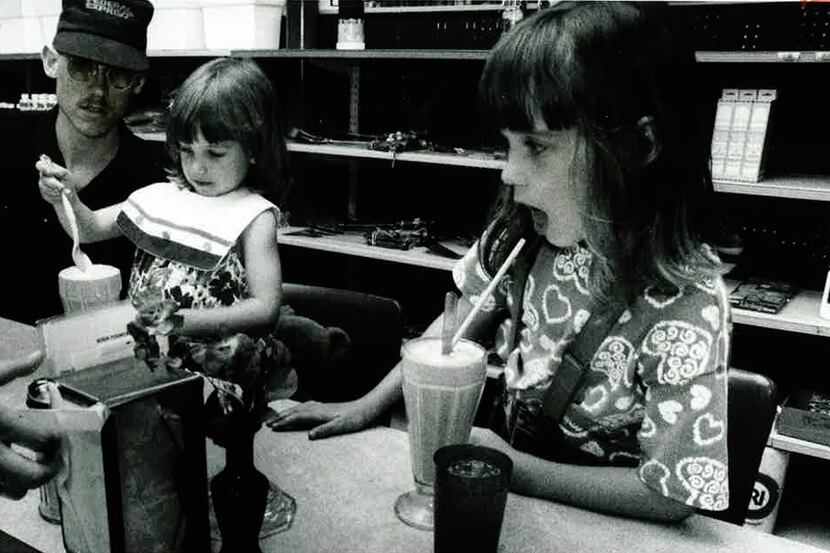 Jonathan Steffins and his daughters, Rebecca and Amanda, enjoyed milkshakes as a...