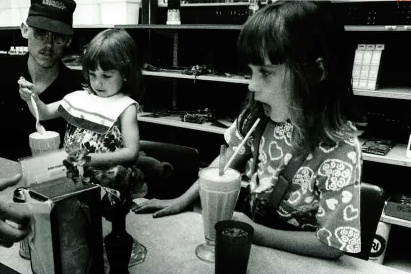 Jonathan Steffins and his daughters, Rebecca and Amanda, enjoyed milkshakes as a...