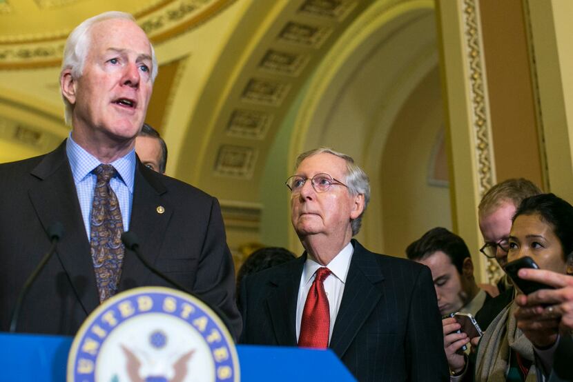 Sen. John Cornyn (left) has expressed caution on the "Buy American" push: "It's a little...