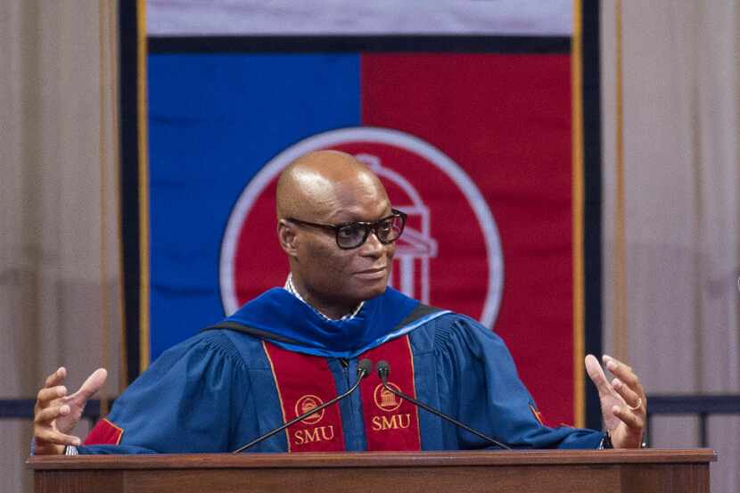 Retired Dallas Police Chief David Brown gave the commencement address to SMU's December...