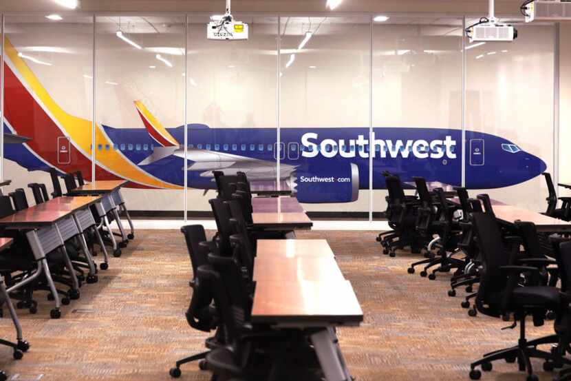 A training room at Southwest Airlines' corporate campus in Dallas.