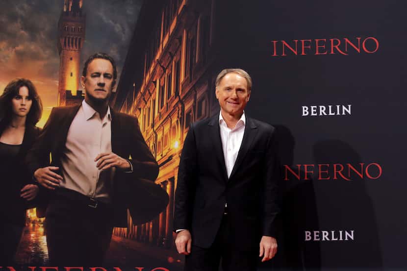 Author Dan Brown arrives for the premiere of the movie 'Inferno' in Berlin, Monday, Oct. 10,...