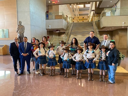 El Trigo Ballet Folklórico members performed at the Dallas City Hall on Sept.15.