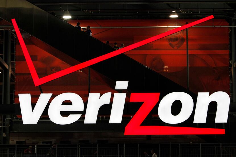 FILE - In file photo taken Aug. 21, 2010, a Verizon sign is shown at New Meadowlands Stadium...
