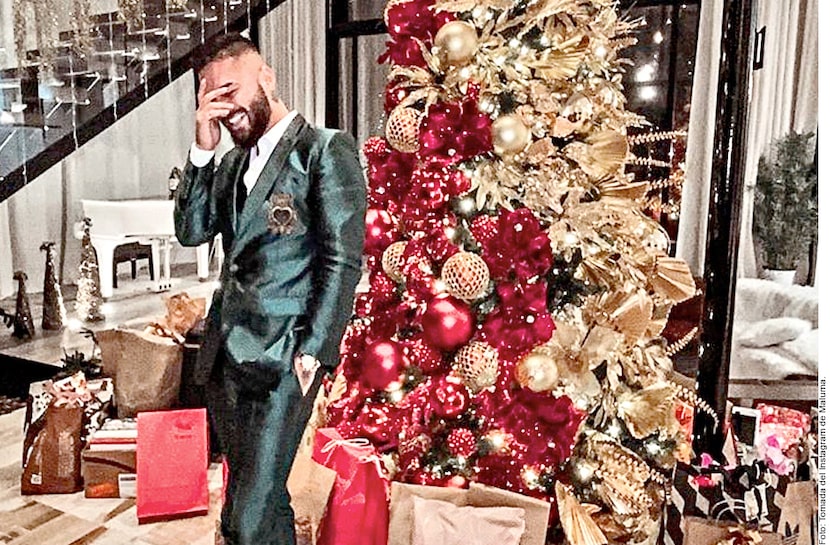 Maluma saludó a sus fans en Navidad.