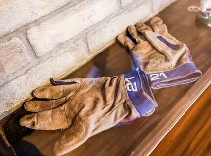 The gloves that Sammy Sosa wore when he hit his 600th career home run are on display at...