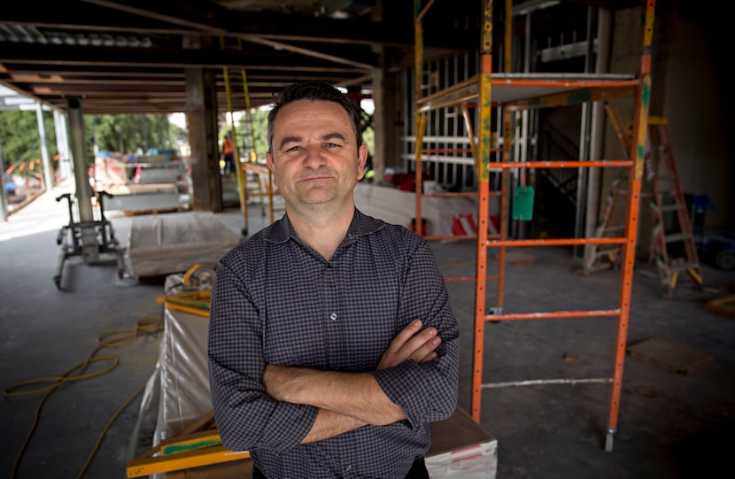 Bruno Davaillon on the construction site of Bullion, the contemporary French restaurant he...