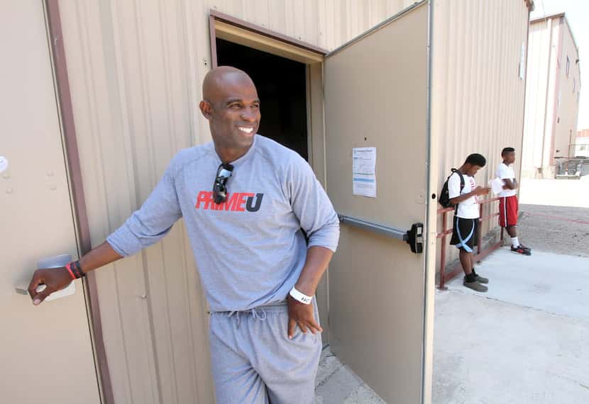 Deion Sanders after he was first named Prime Prep's head coach.(Steve Hamm/Special...