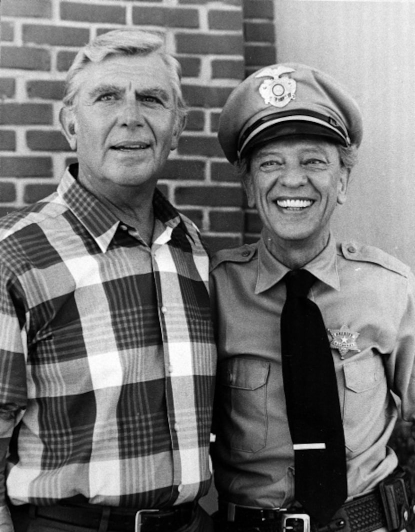 Andy Griffith and Don Knotts are shown posing in a 1986 file photo. Two fans of the "The...