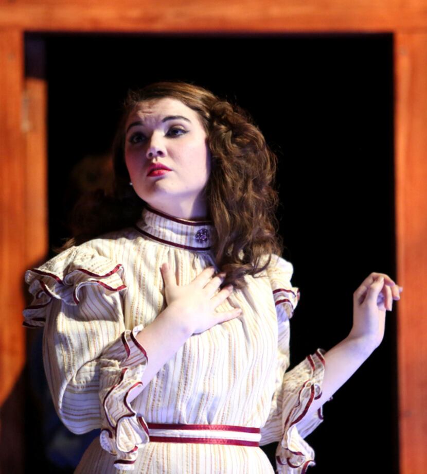 Kaycee Reininger performs as Aggie Wheeler during the Ken Ludwig's The Game's Afoot, or...
