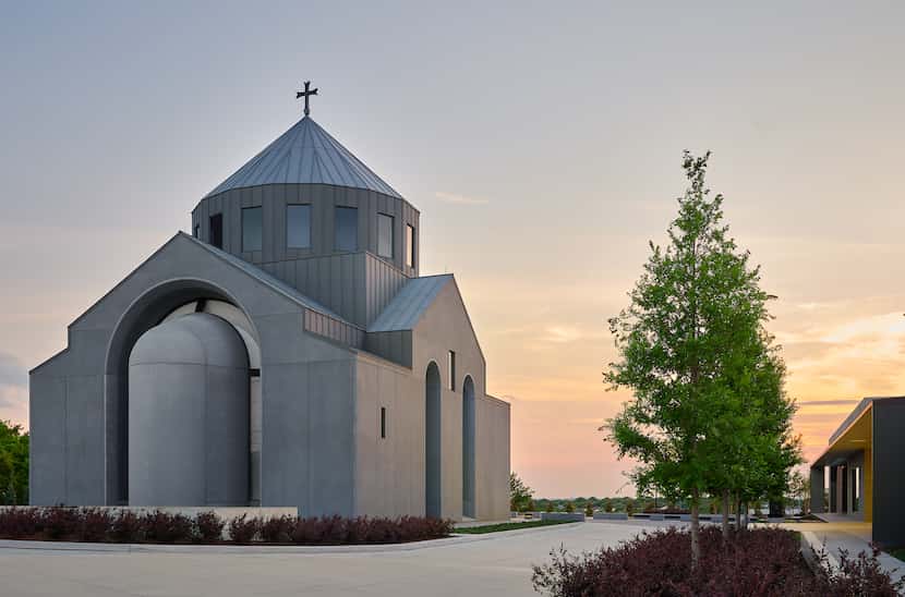 The St. Sarkis apse projects out from the church, almost like a small silo. The new building...